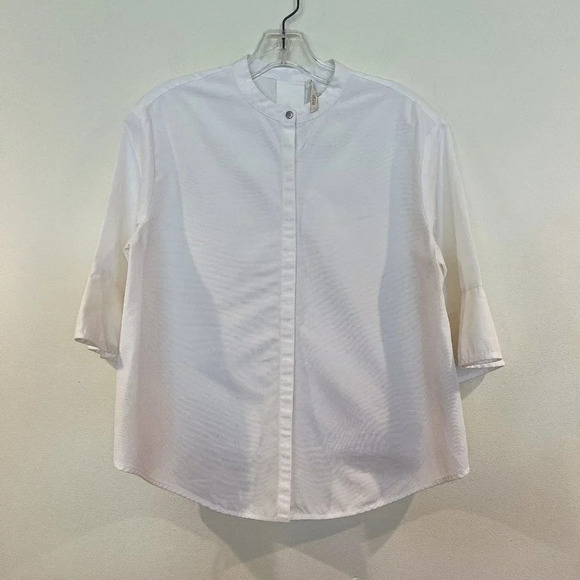 Maje Charylz 100% Cotton White Button Down Designer Classic Poplin Shirt 1 - Picture 2 of 11